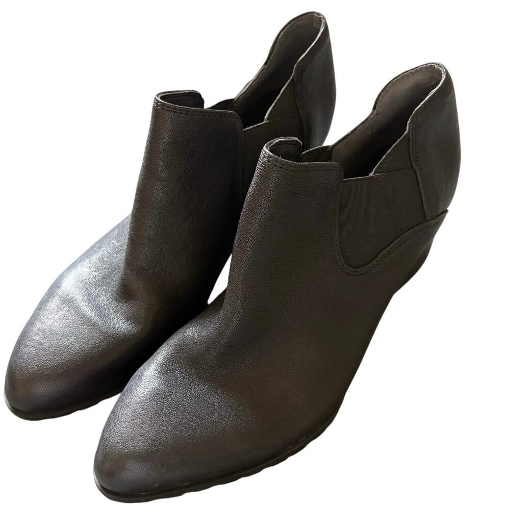 Vionic Belmont Black Leather Boots Orthotic 6.5 Comfort Chunky